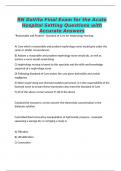 RN DaVita Final Exam for the Acute Hospital Setting Questions with Accurate Answers