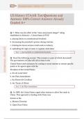 US History STAAR Test Questions and  Answers 100&percnt; Correct Answers Already  Graded A&plus; 