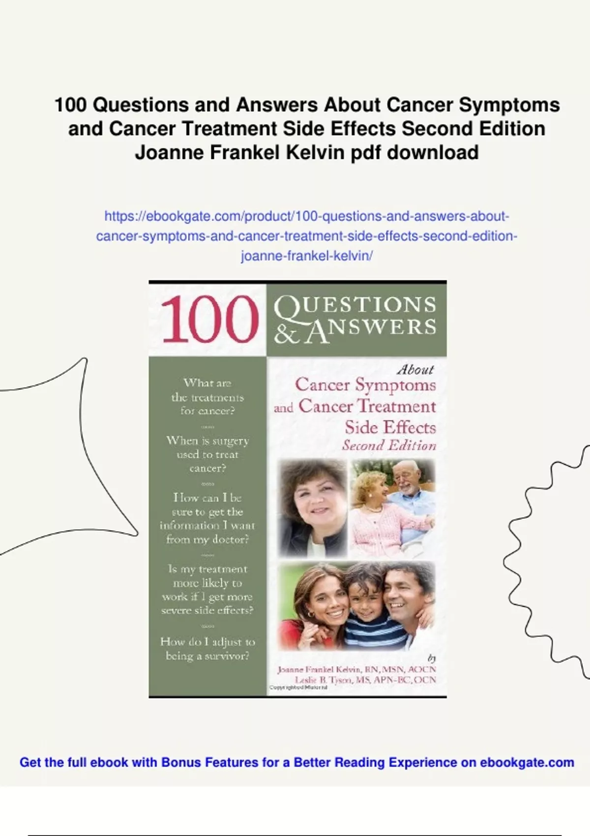 Summary 100 Questions and Answers About Cancer Symptoms and Cancer ...