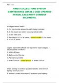 CWEA COLLECTIONS SYSTEM  MAINTENANCE GRADE 3 2025 UPDATED  ACTUAL EXAM WITH CORRECT  SOLUTIONS&period; 