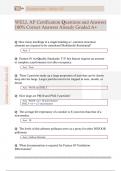 WELL AP Certification Questions and Answers  100&percnt; Correct Answers Already Graded A&plus; 