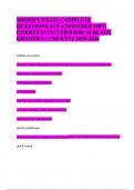SHOPIFY EXAM&vert; COMPLETE QUESTIONS ALL ANSWERED 100&percnt; CORRECTLTY&vert; VERIFIED&vert; ALREADY GRADED A&plus; &vert; NEWEST 2025-2026