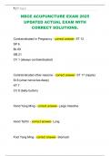 NBCE ACUPUNCTURE EXAM 2025  UPDATED ACTUAL EXAM WITH  CORRECT SOLUTIONS&period; 