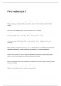 Fire Instructor II Test Questions and Answers