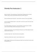 Florida Fire Instructor 1 Test Questions with Correct and Verified Answers
