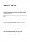 Florida Fire Instructor 1 Exam Questions with Correct Answers