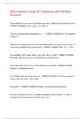 WGU statistics Exam 87 Questions with Verified Answers&comma;100&percnt;CORRECT