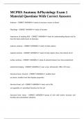 MCPHS Anatomy &Physiology Exam 1 Material Questions With Correct Answers