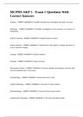 MCPHS A&P 1 - Exam 1 Questions With Correct Answers 