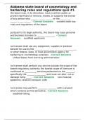 Alabama state board of cosmetology and barbering rules and regulations quiz -1