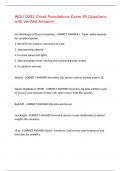 WGU D282 Cloud Foundations Exam 85 Questions with Verified Answers&comma;100&percnt;CORRECT