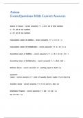 Axiom Exam Questions With Correct Answers