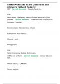 SNHD Protocols Exam Questions and Answers &lpar;Solved Papers&rpar;