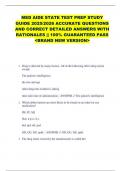 MED AIDE STATE TEST PREP STUDY  GUIDE 2025&sol;2026 ACCURATE QUESTIONS  AND CORRECT DETAILED ANSWERS WITH  RATIONALES &vert;&vert; 100&percnt; GUARANTEED PASS  <BRAND NEW VERSION> 