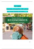 Test Bank for Essentials of Economics 10th Edition By Gregory Mankiw (All Chapters, 100% Original Verified, A+ Grade)