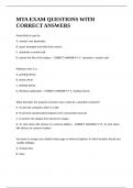 MTA EXAM QUESTIONS WITH CORRECT ANSWERS