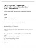 MTA Networking Fundamentals Certification Practice Exam Questions With Correct Answers