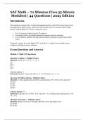 SAT Math &ndash; 70 Minutes &lpar;Two 35-Minute Modules&rpar; &vert; 44 Questions &vert; 2025 Edition