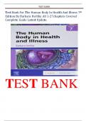 Test Bank For The Human Body In Health And Illness 7th Edition By Barbara Herlihy All 1-27 chapters Covered Complete Guide Latest Update&period;
