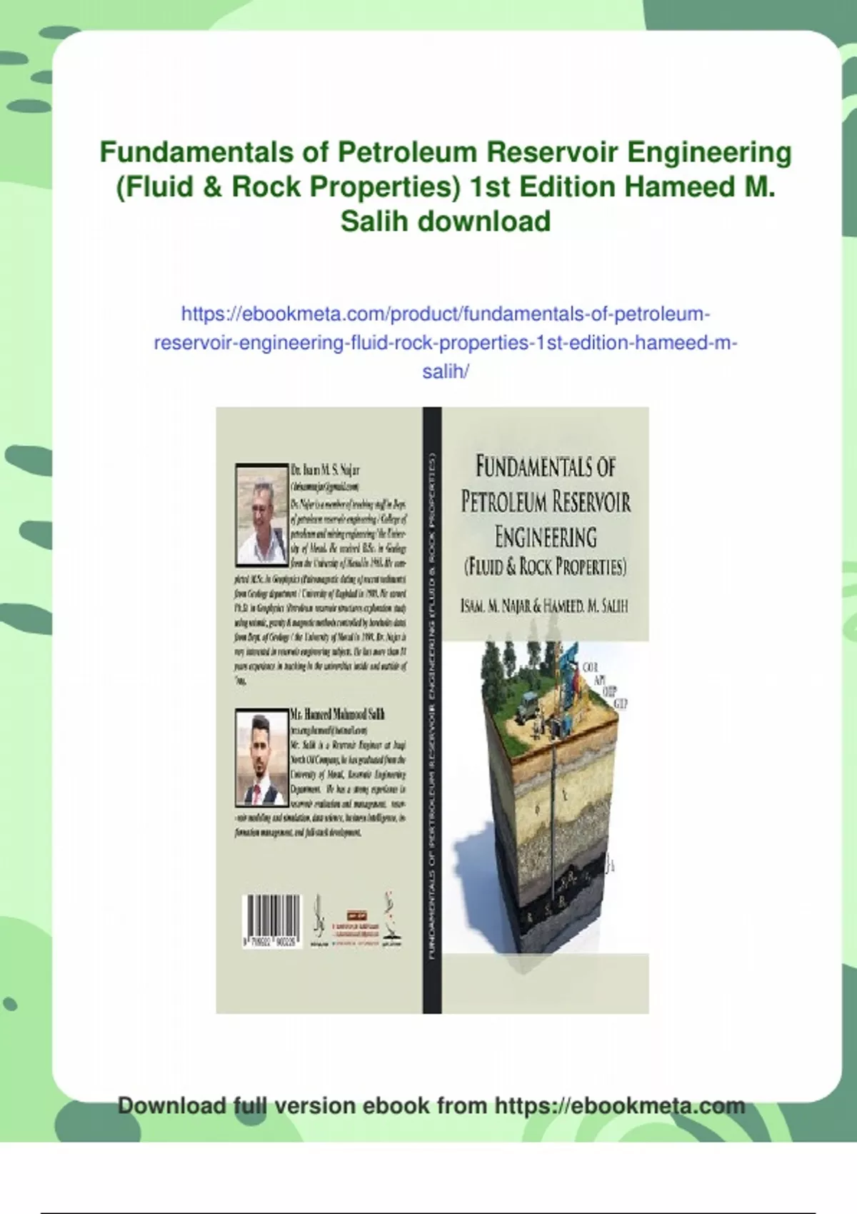 Summary Fundamentals of Petroleum Reservoir Engineering (Fluid & Rock ...