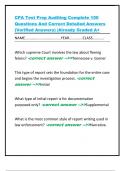CPA Test Prep Auditing Complete 100  Questions And Correct Detailed Answers  &lpar;Verified Answers&rpar; &vert;Already Graded A&plus;