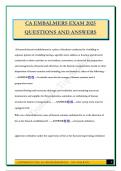 CA EMBALMERS EXAM 2025 QUESTIONS AND ANSWERS
