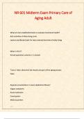 NR 601 Midterm Exam Primary Care of Aging Adult questions and answers