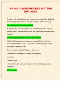 NR 601 COMPREHENSIVE MIDTERM UPDATED QUESTIONS AND ANSWERS