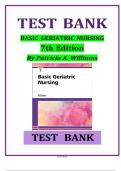 Test Bank for Basic Geriatric Nursing &ndash; 7th Edition by Patricia A&period; Williams &ndash; Complete with Correct Answers