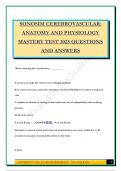 SONOSIM CEREBROVASCULAR&colon; ANATOMY AND PHYSIOLOGY MASTERY TEST 2025 QUESTIONS AND ANSWERS