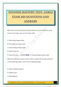 SONOSIM Bundled Exams 2025 &lpar;Questions and Answers&rpar; 
