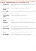 &lpar;TCTX5300&rpar; Assessment and Data Analysis Quiz &sol; Complete Questions & Correct Detailed Answers &lpar;100&percnt; Correct&rpar; 2025 &sol; 2026&period;