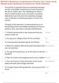 MKT&sol;421T Marketing &sol; Comprehensive Practice Test &sol; Study Guide Newest Actual Questions & Answers &lpar;A&plus; Guide Solutions&period;