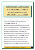 SONOSIM GYN ULTRASOUND NONMALIGNANT ADNEXAL CONDITIONS EXAM 2025 QUESTIONS AND ANSWERS
