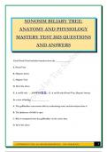 SONOSIM BILIARY TREE&colon; ANATOMY AND PHYSIOLOGY MASTERY TEST 2025 QUESTIONS AND ANSWERS