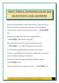 SOFT TISSUE SONOSIM EXAM 2025 QUESTIONS AND ANSWERS
