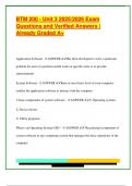 BTM 200 - Unit 3 2025&sol;2026 Exam  Questions and Verified Answers &vert;  Already Graded A&plus;