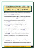 SCROTUM SONOSIM EXAM 2025 QUESTIONS AND ANSWERS