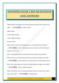 SONOSIM EXAM 2 2025 QUESTIONS AND ANSWERS