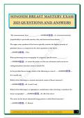 SONOSIM BREAST MASTERY EXAM 2025 QUESTIONS AND ANSWERS