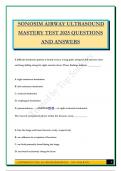 SONOSIM AIRWAY ULTRASOUND MASTERY TEST 2025 QUESTIONS AND ANSWERS