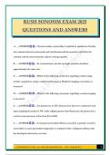 RUSH SONOSIM EXAM 2025 QUESTIONS AND ANSWERS