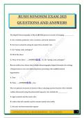 RUSH SONOSIM EXAM 2025 QUESTIONS AND ANSWERS
