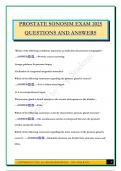 PROSTATE SONOSIM EXAM 2025 QUESTIONS AND ANSWERS
