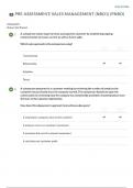2025 WGU SALES MANAGEMENT D099 PA REVIEW PRE-ASSESSMENT SALES MANAGEMENT QUESTIONS AND ANSWERS