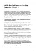 CAPS- Certified Apartment Portfolio Supervisor- Module 4 NEWEST 2025&sol;2026 ACTUAL EXAM COMPLETE QUESTIONS AND CORRECT DETAILED ANSWERS &lpar;VERIFIED ANSWERS&rpar; &vert;ALREADY GRADED A&plus;&vert;&vert;BRAND NEW&excl;&excl;