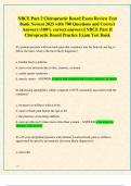 NBCE Part 2 Chiropractic Board Exam Review Test  Bank Newest 2025 with 700 Questions and Correct  Answers &lpar;100&percnt; correct answers&rpar;&vert; NBCE Part II  Chiropractic Board Practice Exam Test Bank