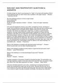 NSG 6021-6020 RESPIRATORY QUESTIONS & ANSWERS