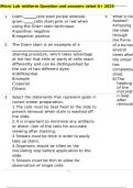Micro Lab midterm Question and answers rated A&plus; 2025