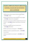 EXAM 1&colon; PRIVATE PILOT GROUND SCHOOL EXAM 2025 QUESTIONS AND ANSWERS
